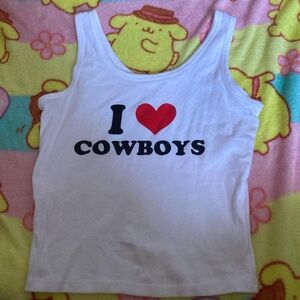 I ❤️ cowboys tank top
